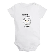 I Don't Give A Sheep Funny Romper Baby Bodysuit Newborn Infant Jumpsuits Outfits