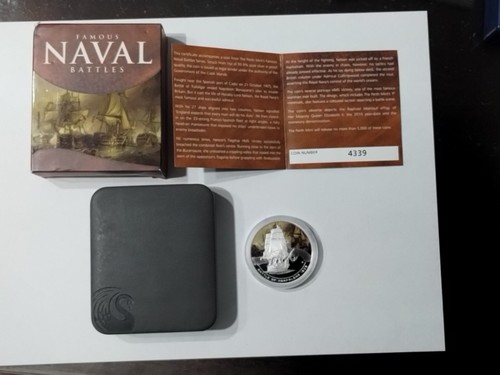 5 FAMOUS NAVAL BATTLES AUSTRALIA AUSTRALIAN .999 FINE SILVER TROY OUNCE 1 DOLLAR - Picture 11 of 16