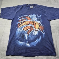 Vintage Pro Player Denver Broncos Big Logo Football T Shirt Size M Missing Tag 