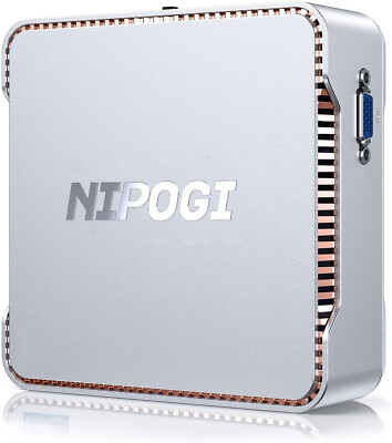 NiPoGi Mini PC, 8GB RAM DDR4/256GB M.2 SSD Celeron J4125 Small Office Desktop PC