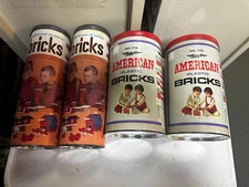 Vintage 1950's American Plastic Brick Lot By Elgo lot of 4 tins