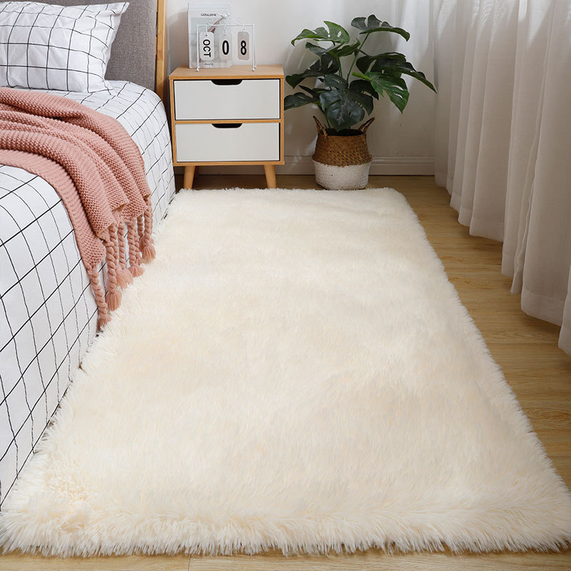 Plush Rugs/Carpet TieDye Long Pile Square Antislip Bedside Bedroom