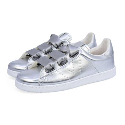 Victoria Women's Satin Ribbon Bow Casual Fashion Sneakers