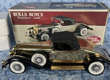 Vtg Radio Rolls Royce AM Phantom ll Shiny Gold 1931 Original Box -WORKS-