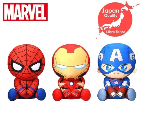 RARO MARVEL Spider-Man Capitán América Iron Man Muñeco de Peluche Conjunto de 3 de JAPÓN