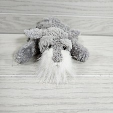 Russ Berrie Gin Schnauzer Puppy Dog Plush 7" Gray Mini Small Bean Bag Stuffed