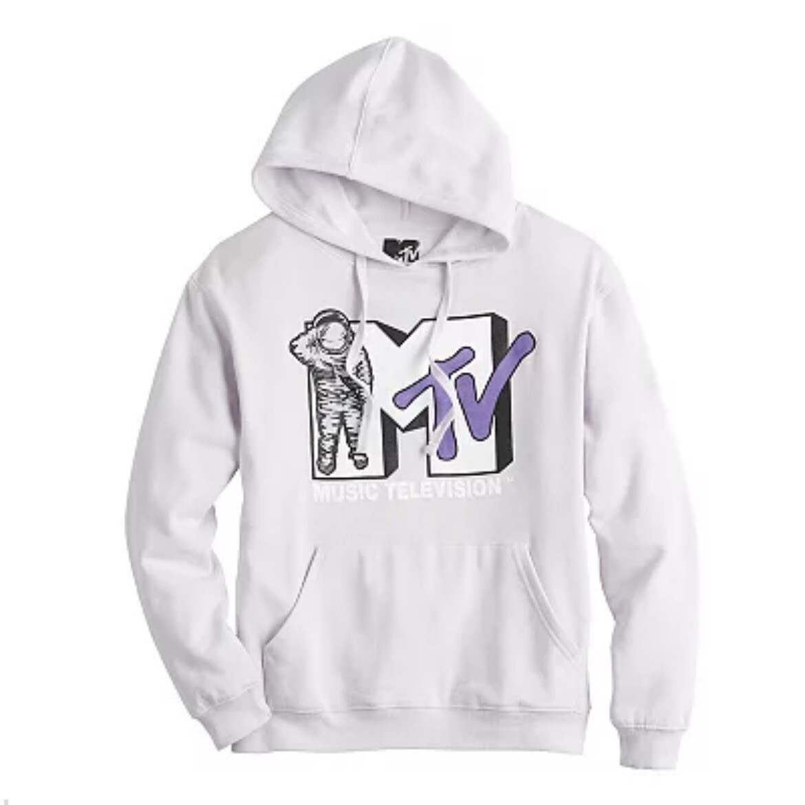MTV Music Television Hoodie Hooded Sweatshirt 80s 90s Moon Man Astronaut Size S