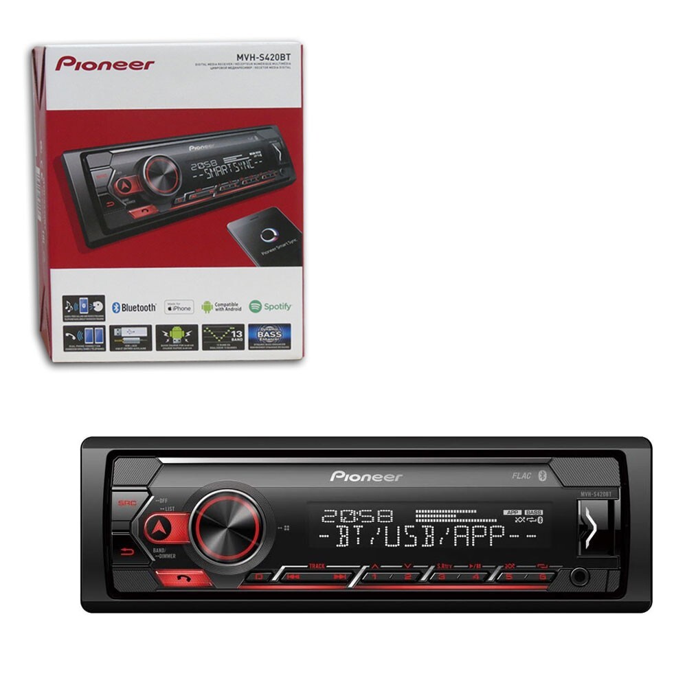 PIONEER MVH-S420BT 1DIN CAR DIGITAL MEDIA RECEIVER W/ BLUETOOTH USB SPOTIFY