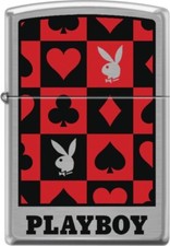 ZIPPO "PLAYBOY CARD GAME" BRUSHED LICENSING 2025 LIGHTER POKER 60007473
