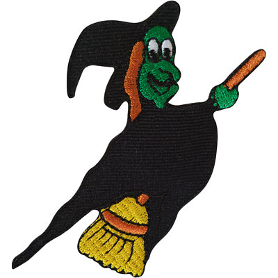 Hexe Aufnäher Bügeleisen Aufnähen Bestickt Abzeichen Stickerei Applikation Halloween Handwerk