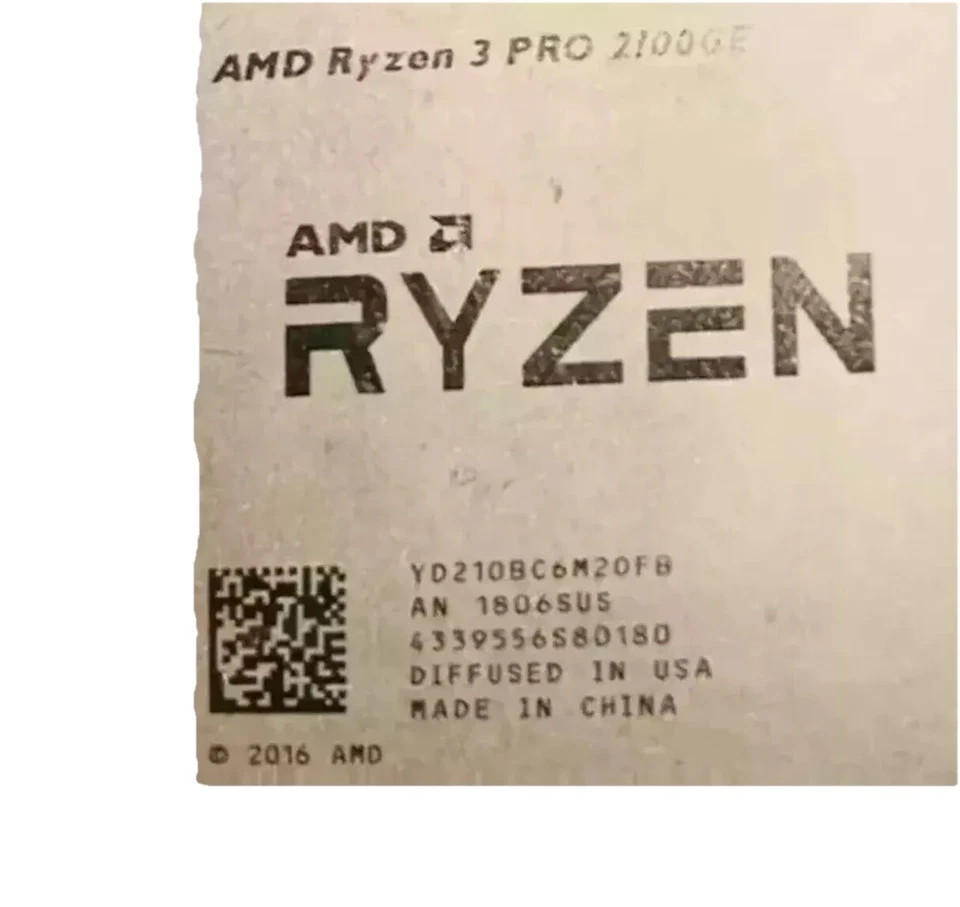 RYZEN AMD 3 PRO 2100GE -YD210BC6M20FB-CPU,w/Radeon Vega Graphics,Desktop,3.2GHz - Image 4 of 4