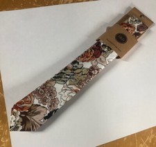 NWT new FRANK  BUCK Boys Huck Floral Skinny Slim Cotton NECK TIE Fall Flowers