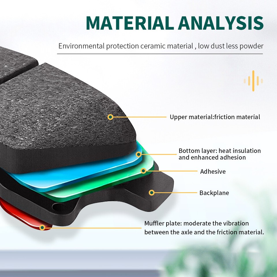 Front Rear Ceramic Brake Pads w/Hardware for 20042011 2012 Chevy