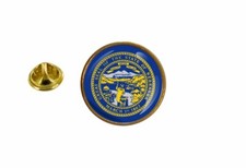 Pin insignia EE. UU. American Nebraska escarapela redonda
