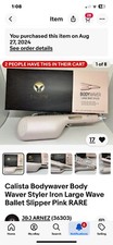 Calista Bodywaver Body Waver Styler Iron Large Wave Ballet Slipper Pink RARE