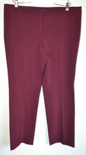 Nine West, Pants, The Trouser, Maroon, Flat Front, No Pockets, Size 16