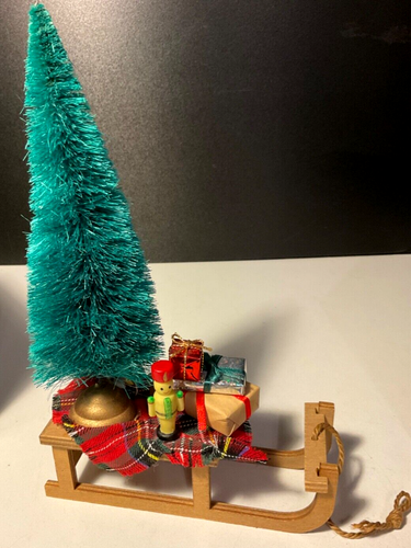 Byers Choice Wooden Sleigh Toboggan Sled Tree Soldier Presents Gifts ...