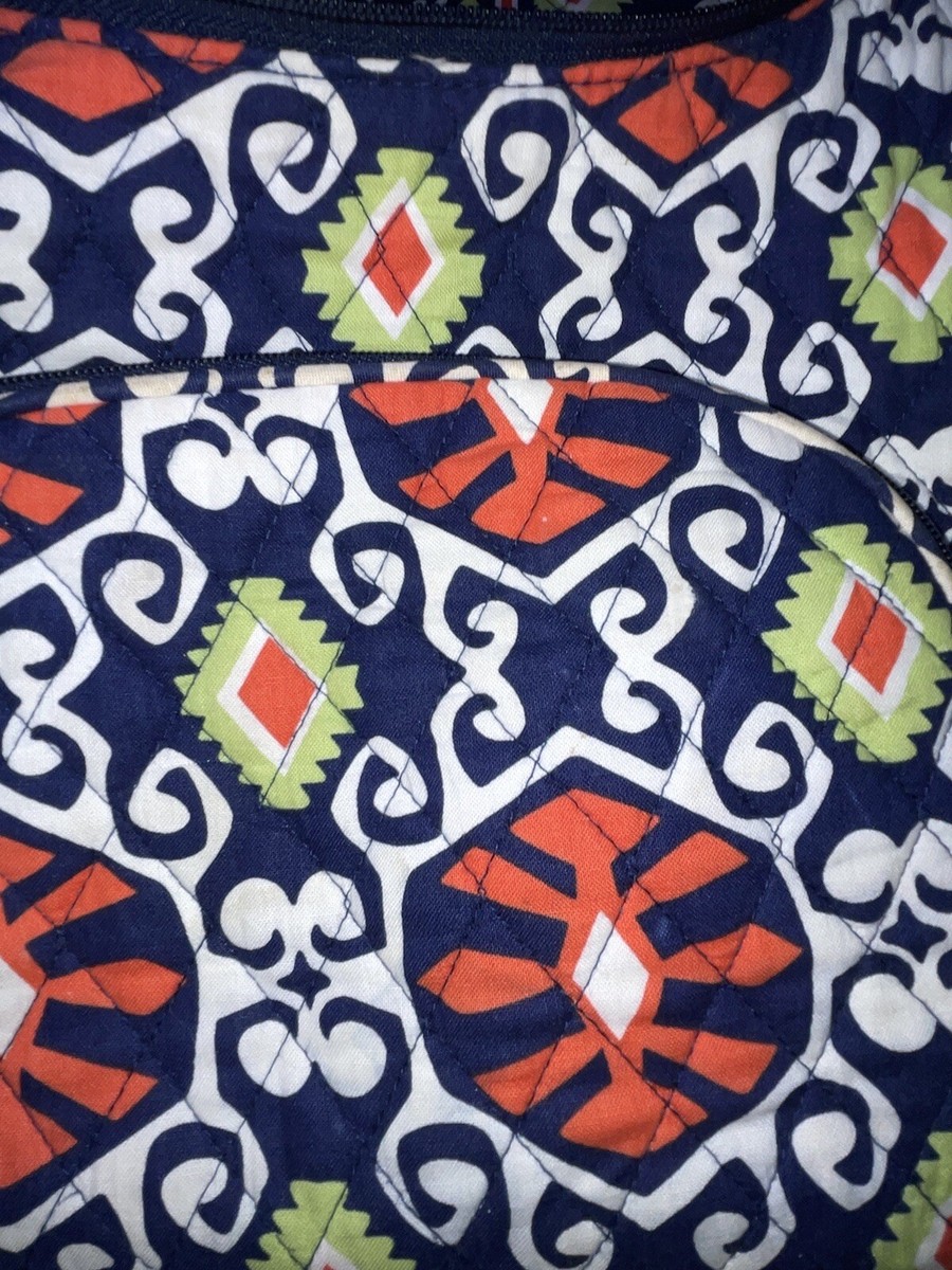 VERA BRADLEY Sun Valley Quilted Backpack Blue Orange Green Retired Print Travel VERA BRADLEY Sun Valley Quilted Backpack Blue Orange Green  main image 3