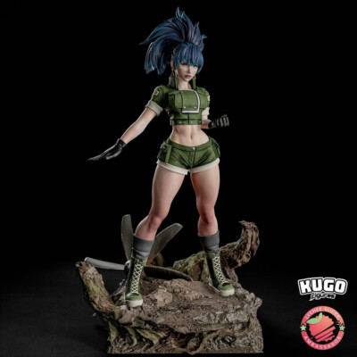 Leona Heidern, King of Fighters, sexy Pin Up, Figur, 3D Druck, Statue, UNBEMALT