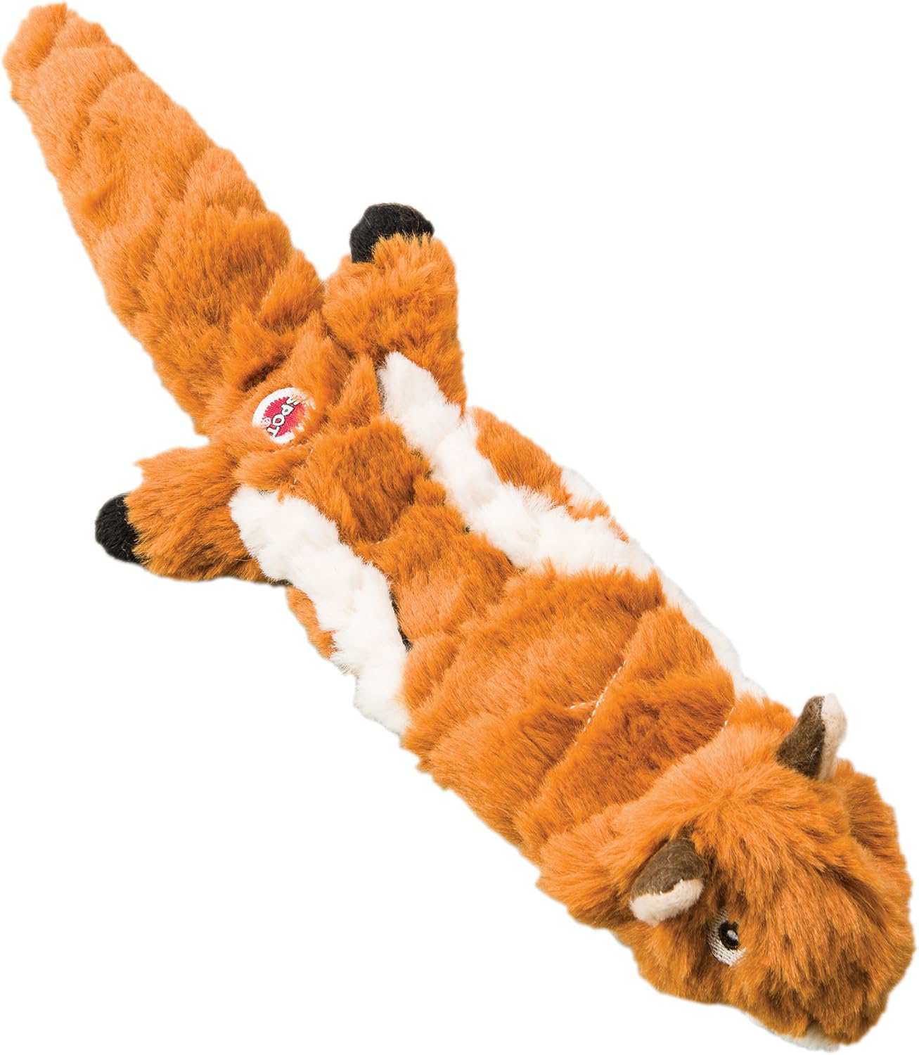 SPOT Skinneeez Extreme Quilted Chipmunk- Durable, Stuffing Free Dog Toy with 4 &