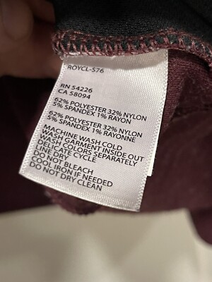 Royal Robbins Women Geneva Ponte Beet Heather Red Jacket L Trim