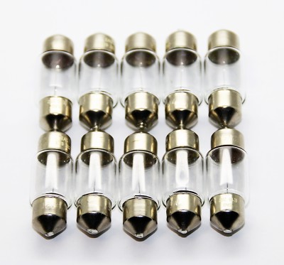 C3W 5W 30mm Halogenbirne Kennzeichenbeleuchtung Auto 10x Soffitten-Birnen 30mm, 12V, 5W, C3W Sockel – Für Kennzeichen- & Innenraumbeleuchtung Soffitte 12 V 5 W