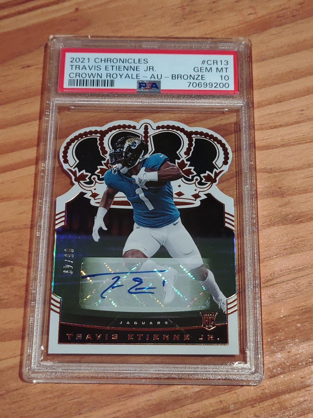 Travis Etienne Panini Chronicles Crown Royale #CR13 Autograph-Bronze