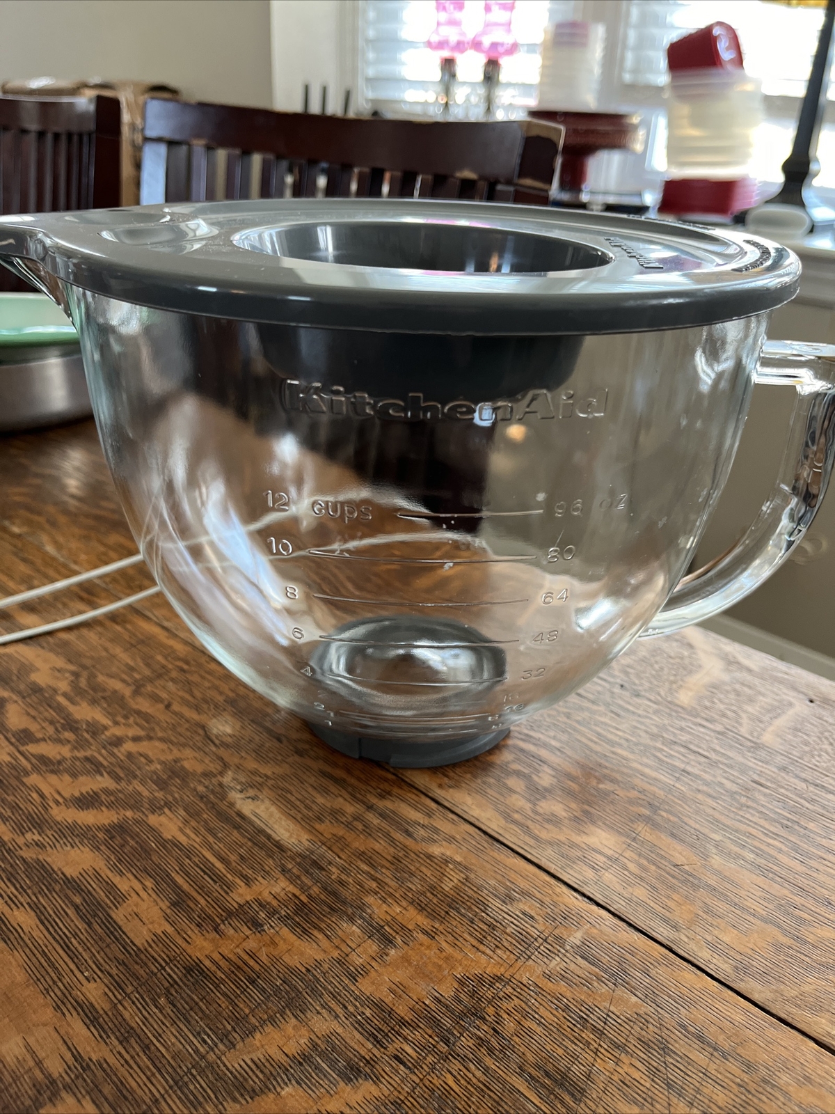 KitchenAid Glass Mixing Bowl 12 Cups 96 Oz Tilt Head Mixer With Lid 5