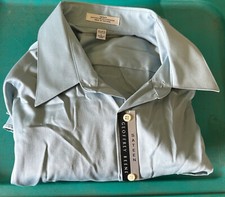 VINTAGE GEOFFREY BEENE MEN'S POCKET DRESS-SHIRT L LIGHT BLUE