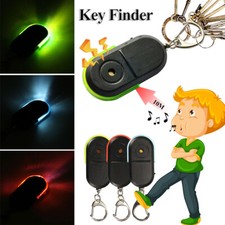 2pc Wireless Anti-Lost Alarm Key Finder Locator Keychain Whistle Sound LED Light