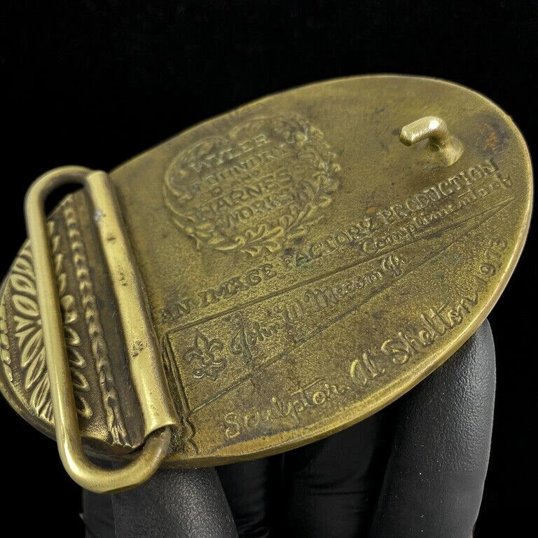 1973 Brass Al Shelton New Orleans Saints Nfl Football Gift Vintage Belt Buckle - Image 4 of 4