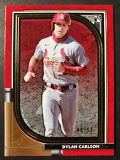 Dylan Carlson 2021 Topps Museum Rookie RC Base Red Parallel SP 44/50 Color Match