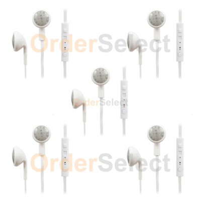 5 NEW Headphone Headset Earbud for Apple iPhone 3 3G 3GS 4 4S 5 5C 5S 6 6S Plus