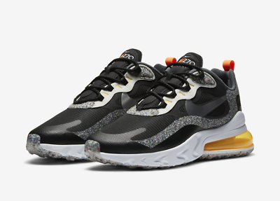 air max 270 react white black metallic silver