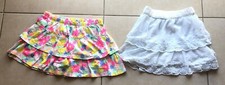 Small 6/6X multicolor Floral Ruffled Skirt Carter's white floral lace skirt girl