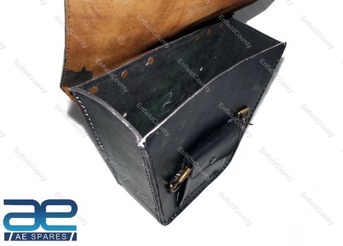 Pour Royal Enfield Interceptor Continental Gt 650 Sacoche Cuir Sac & Fixation - Photo 5/17