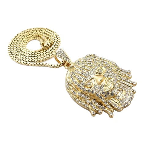 Silver Lil Pump Portrait Pendant & 24" Box, Rope, Cuban Chain Necklace - Bild 9 von 29