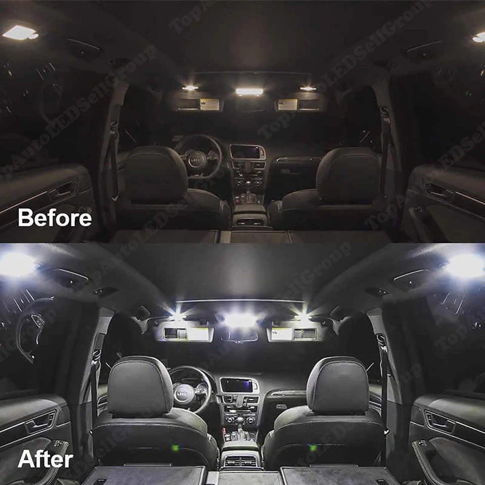 White LED Interior Light Package Kit For 2008 - 2014 Mercedes Benz C-Class W204 - Image 3 of 4