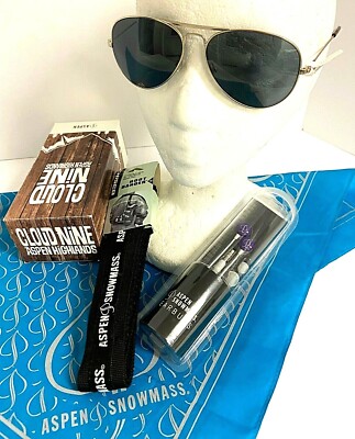 $86 4PC Set Aviator Sunglasses, Bandana, Ear Buds,Ski Boot Strap Colorado