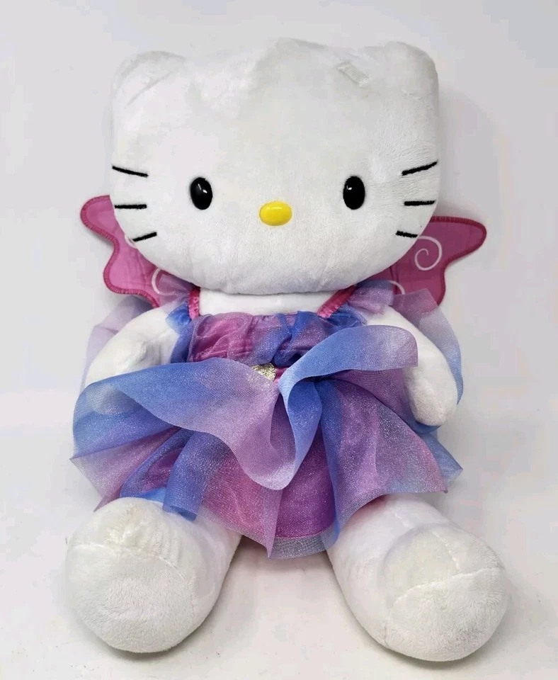 Build A Bear Workshop Hello Kitty White Fairy 2012 Sanrio BAB Pelúcia Recheada LEIA - Imagem 2 de 4