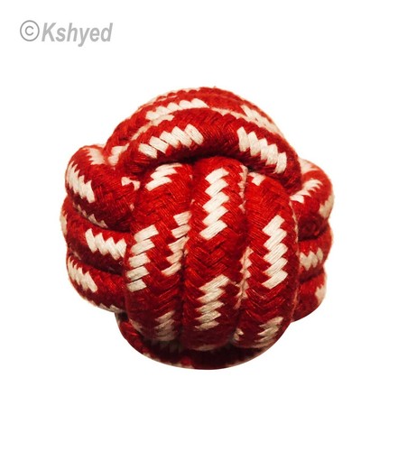 Dog Rope Ball Toys, Puppy Bite Ball, 100% Cotton, 2.8 inch (3 Pack) - AST Color - Picture 7 of 12