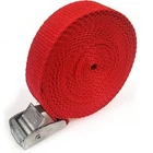 10 Buckled Straps 25mm Cam Buckle 5 meters Long Heavy Duty Load Securing Red