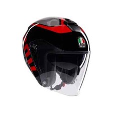 CASCO AGV JET IRIDES VALENZA GREY BLACK RED  VISIERA VISIERA TRASPARENTE