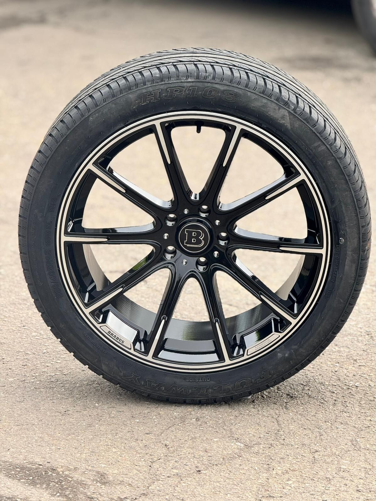 22" Wheels W Tires Fit Mercedes G Wagon Brabus Black Machined 5x130 84.1 22x10