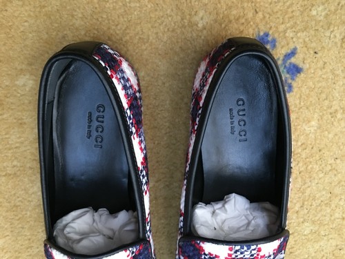 Gucci Womens Shoes Loafer Jordan Horsebit Tweed UK 2.5 US 5.5 EU 35.5 Ladies New - Picture 8 of 9