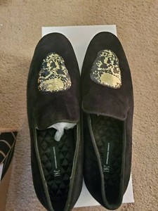 black velvet smoking slippers