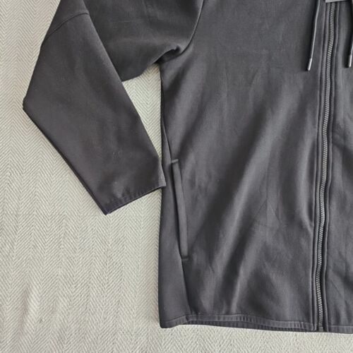 Reebok Full Zip Hoodie Men's Large Black Long Sleeve Activewear Streetwear Y2K - Picture 7 of 12