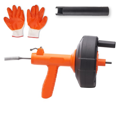 #ad Uimoso Drain Auger 25ft 1 4in Drum Plumbing Drain Snake Clog Remover Autofeed $24.99