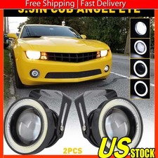 3.5 Inch Led Fog Light Projector Driving Lamp Cob Angel Eye Halo Ring White 2pc 3.5 Inch Led Fog Light Projector Driving Lamp Cob Angel Eye Halo Ring White 2pc