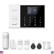 8 Pieces Smart Home Alarm System,Wireless Door Alarm Sensors,Motion Premium